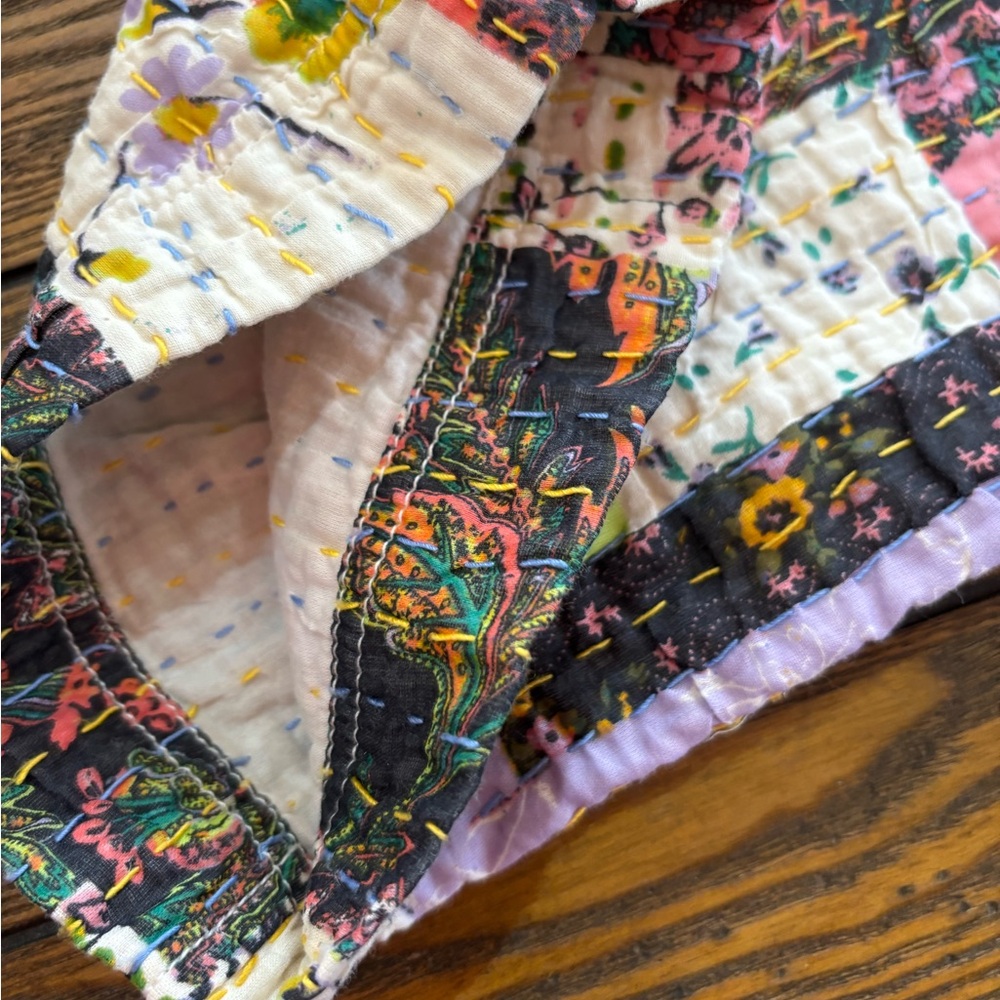 Free People patchwork cotton pants size 6 - Picture 4 of 14